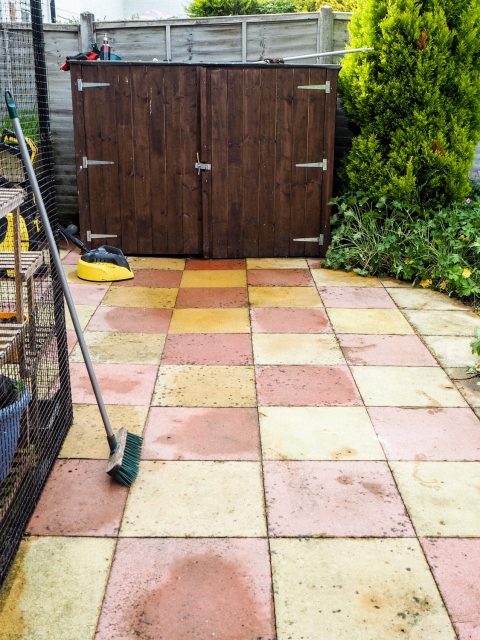 Pressure Washing the Patio